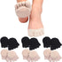 SATINIOR 6 Pairs Toe Topper Socks No Show Liner Socks Women Finger Half Socks Non Slip Invisible Separated Socks...